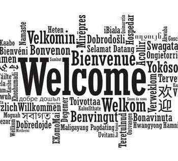 Welcome Word Cloud illustration in vector format